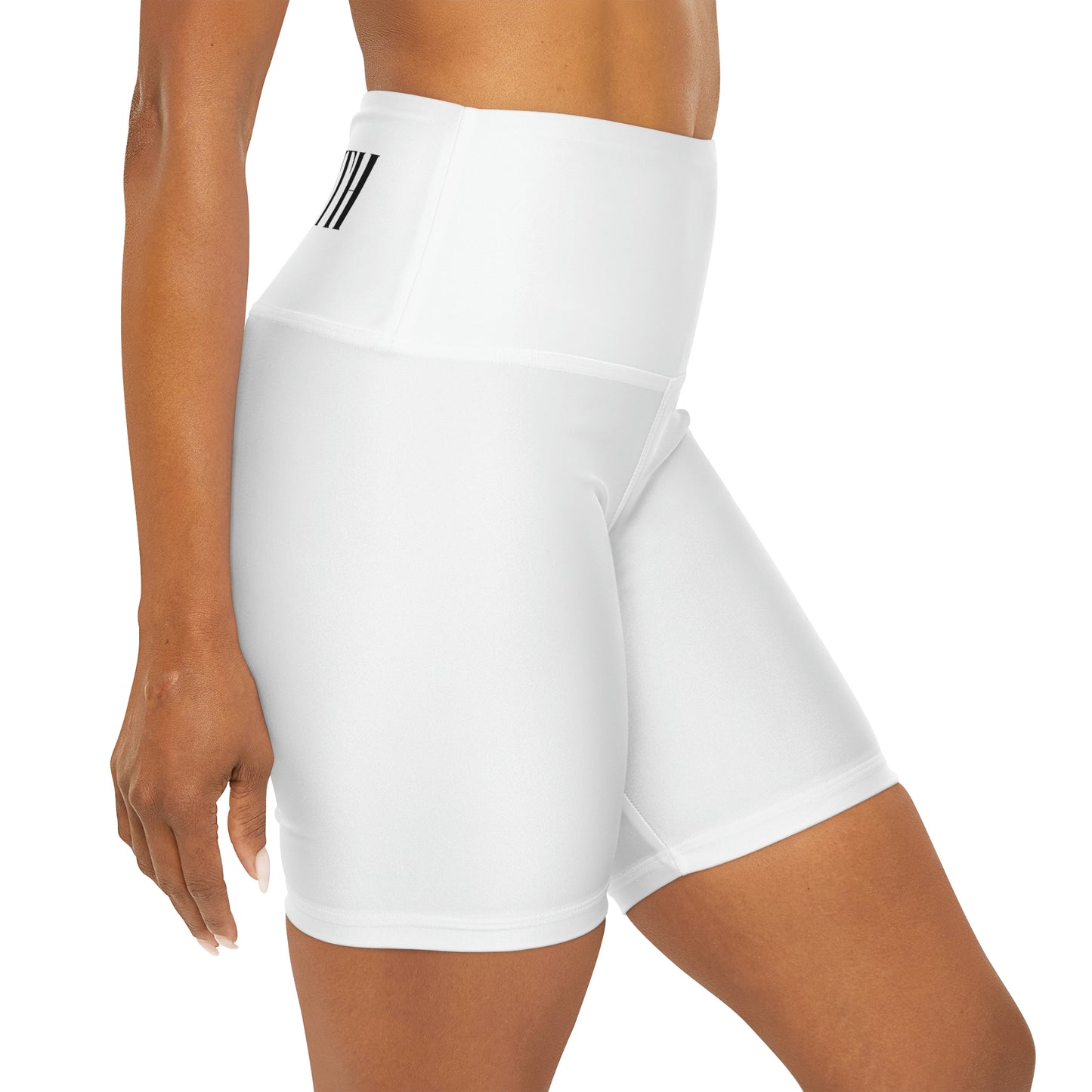 Font High Waisted Yoga Shorts