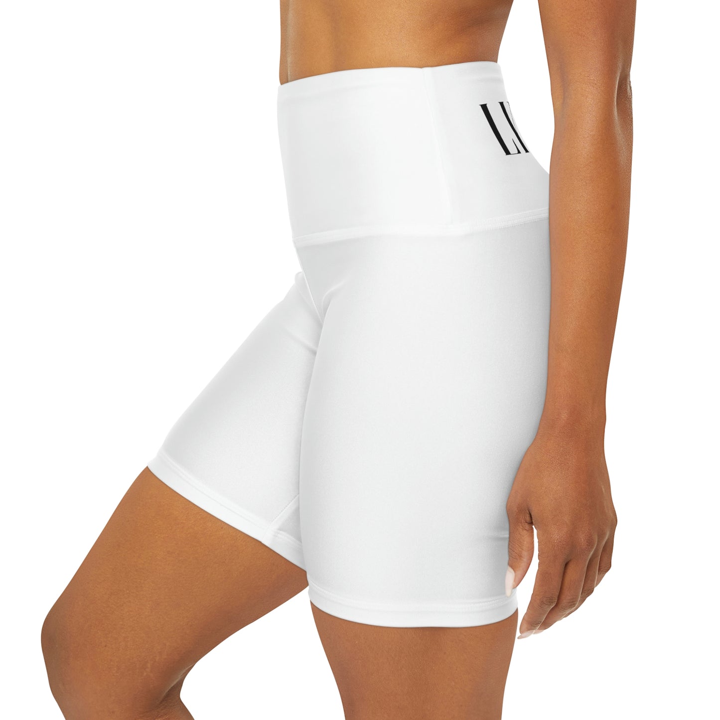 Font High Waisted Yoga Shorts