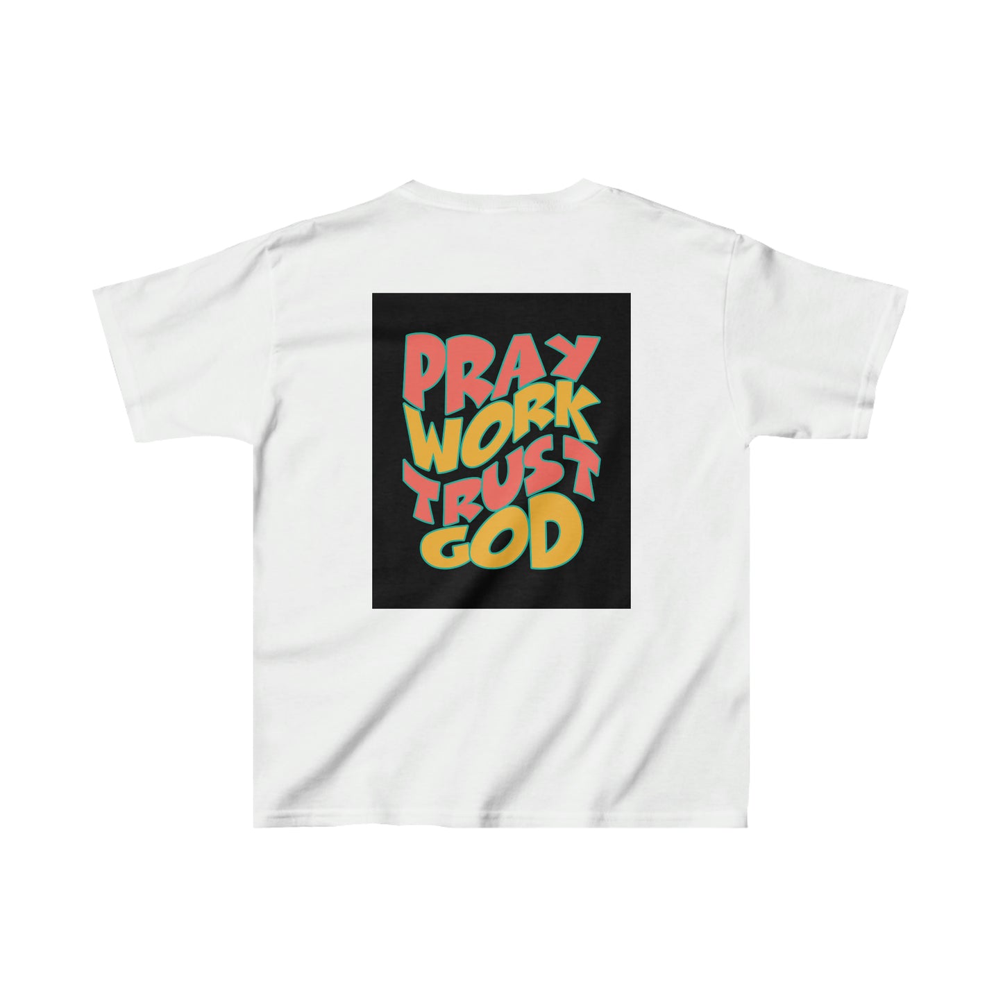 Pray Work Trust God Kids Heavy Cotton™ Tee