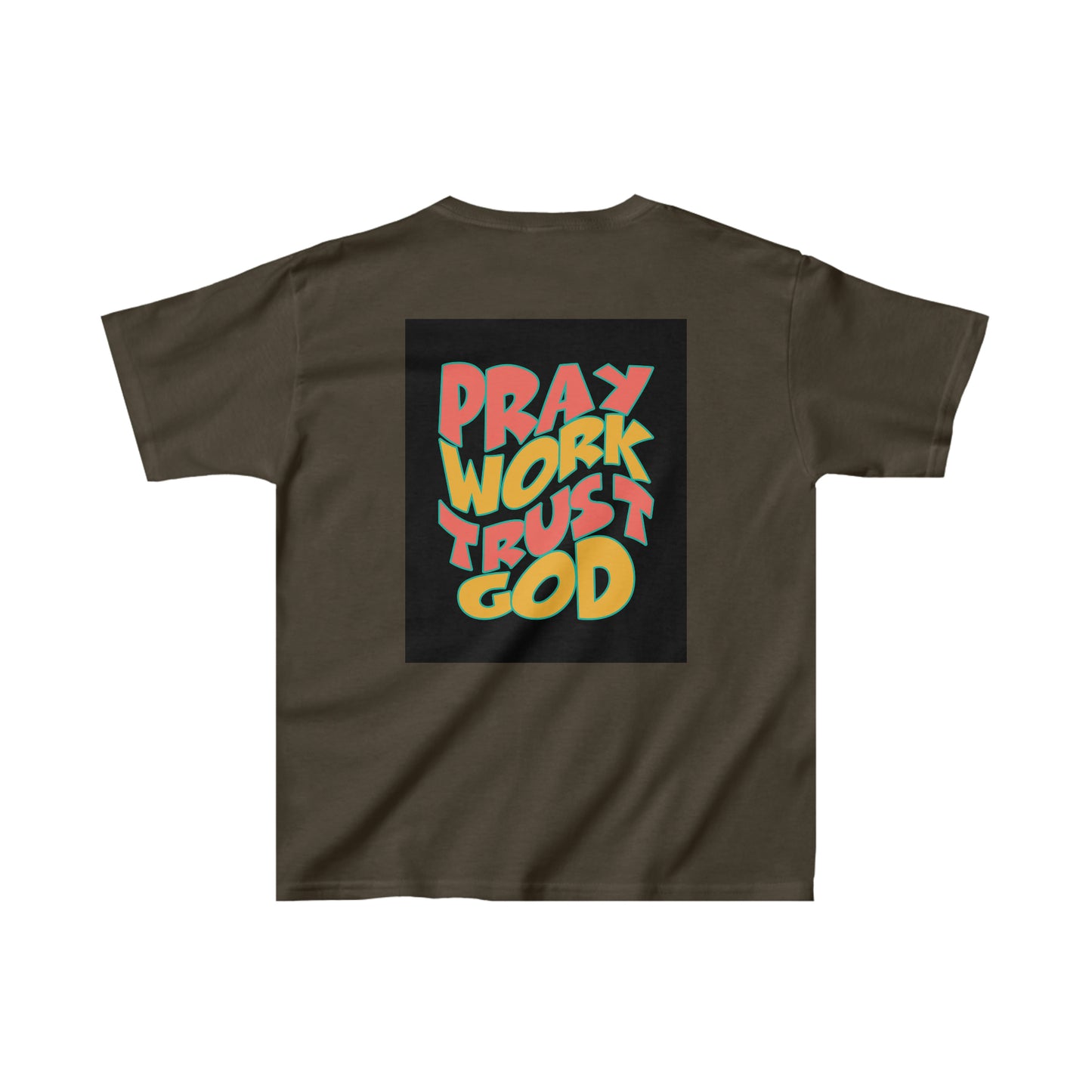 Pray Work Trust God Kids Heavy Cotton™ Tee