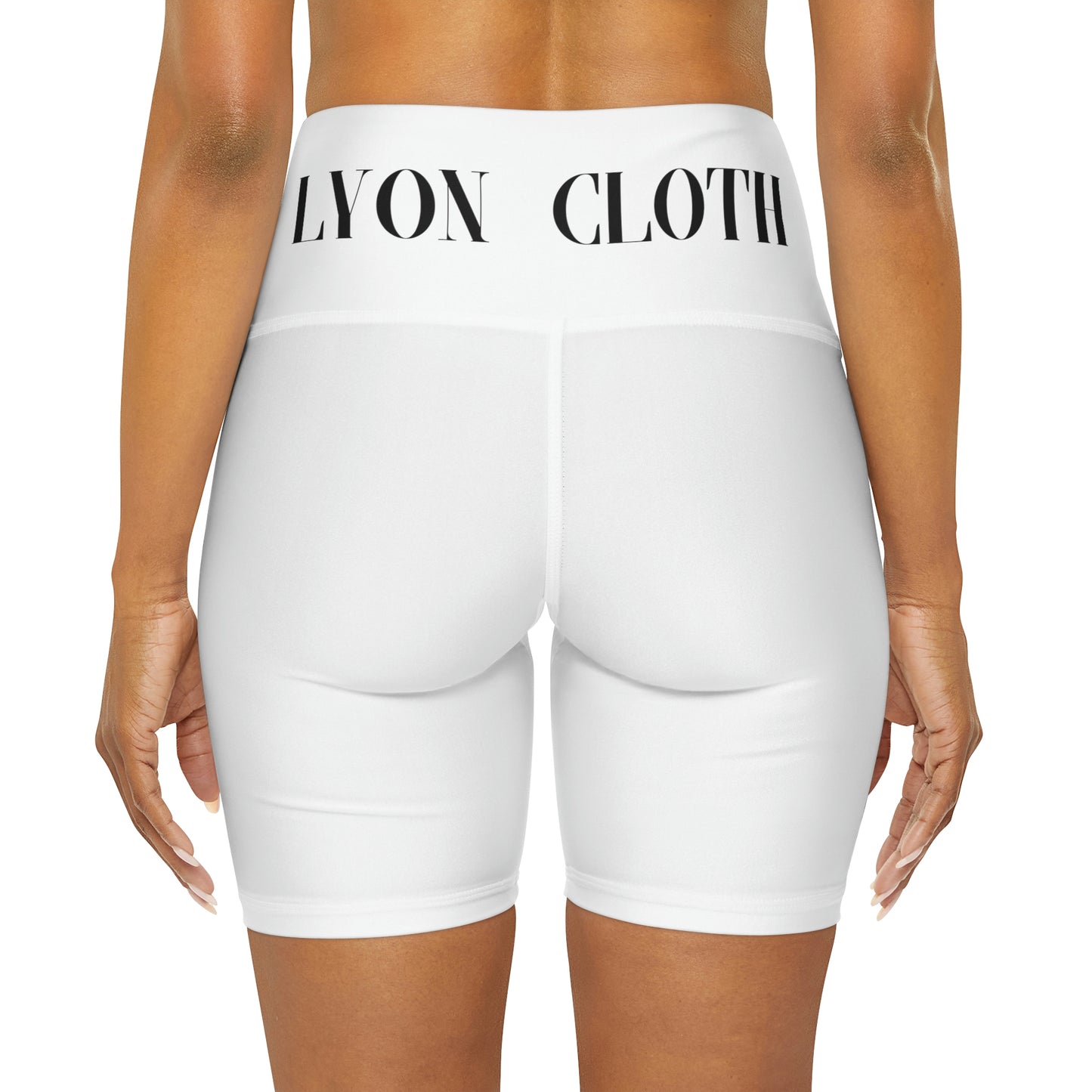 Font High Waisted Yoga Shorts